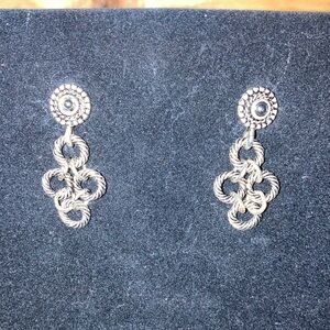 Vintage RJ GRAZIANO Signed Hematite Chunky Earrings 1980